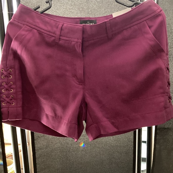 NWT White House Black Market, The 5" Short, Twill Lace Up, Color Gypsy, Size 4P - Picture 3 of 15